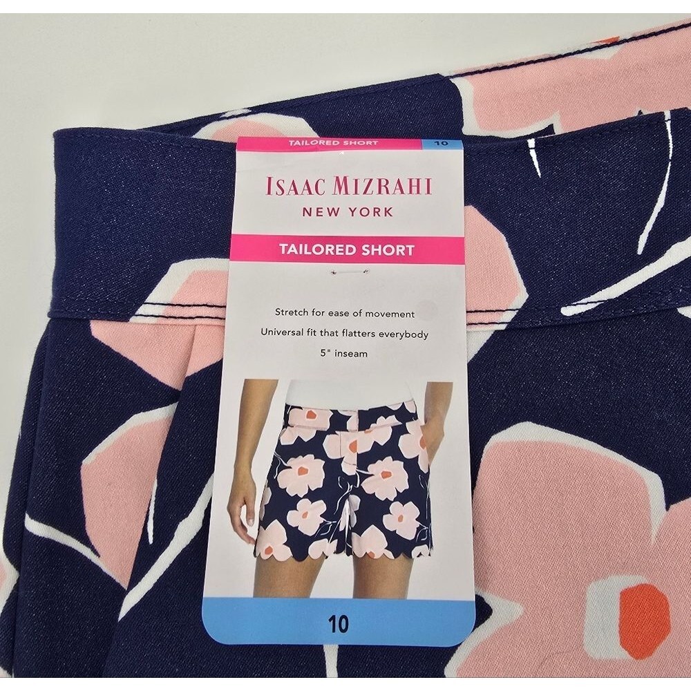 Isaac Mizrahi Women's Floral Tailored Shorts Size 10 NWT - Picture 2 of 4